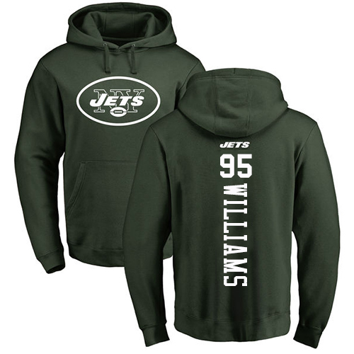 New York Jets Men Green Quinnen Williams Backer NFL Football #95 Pullover Hoodie Sweatshirts->nfl t-shirts->Sports Accessory